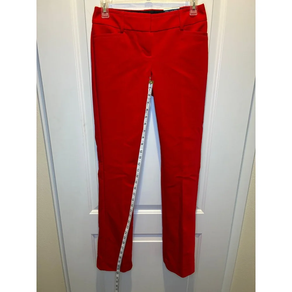 Vivid Red Express Columnist Dress Pants - NWT. Size 00 Barely Boot.